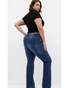 Harley Fit Bootleg Petite Jean in Blue