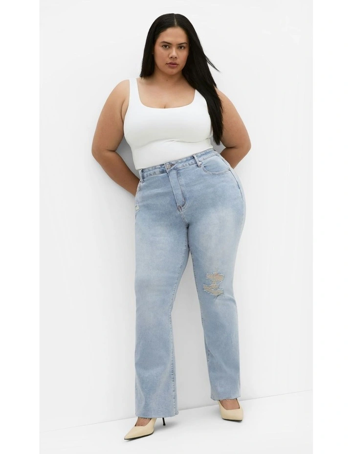 Harley Fit Marli Bootleg Jeans in Light Wash image 3