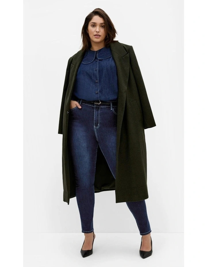 Asha Fit 90's Skinny Jeans in Denim image 5