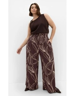 Athena Print Pant in Brown