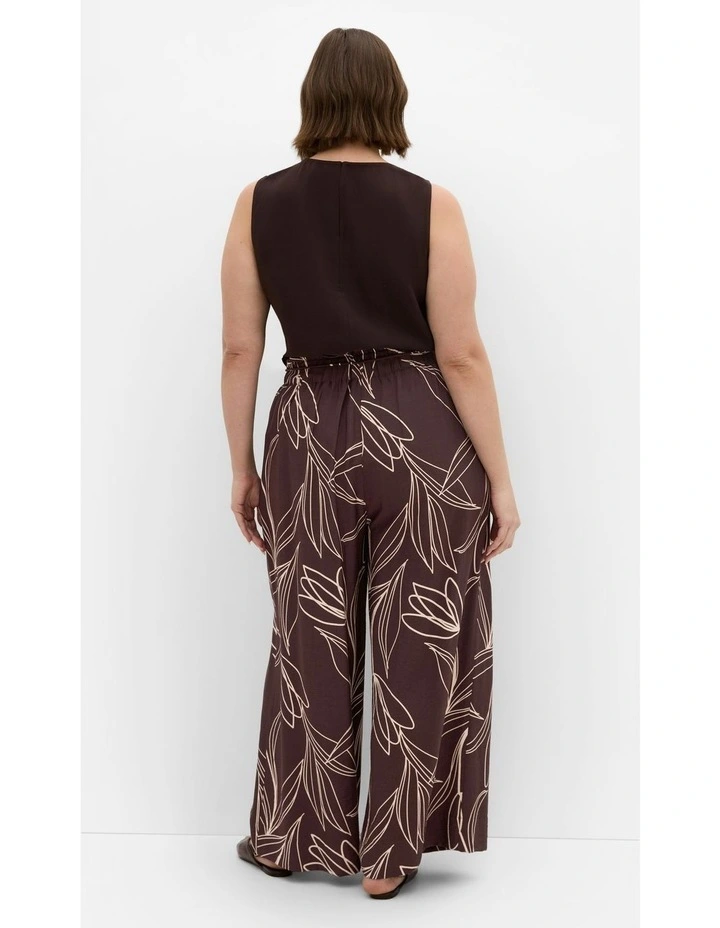 Athena Print Pant in Brown image 3