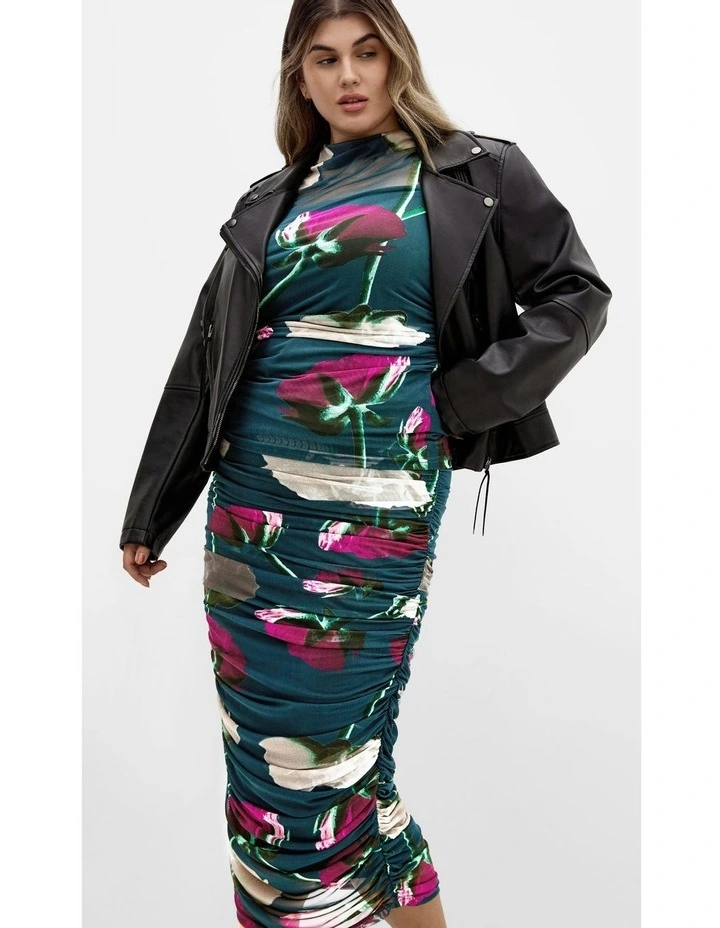 Livia Print Skirt in Green image 2