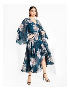 Maxi Dress in Jade Blossom