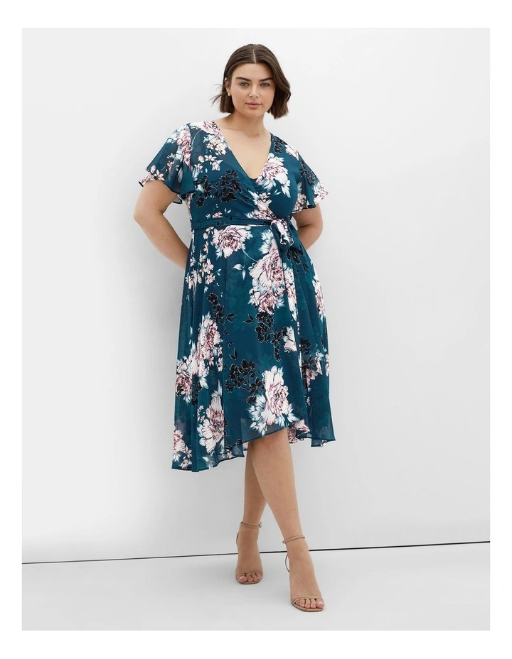 Blossom Short Sleeve Dress in Jade image 1