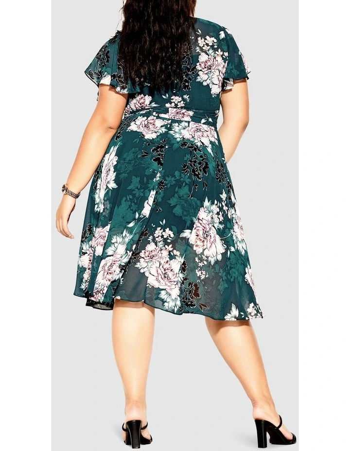 Blossom Short Sleeve Dress in Jade image 3