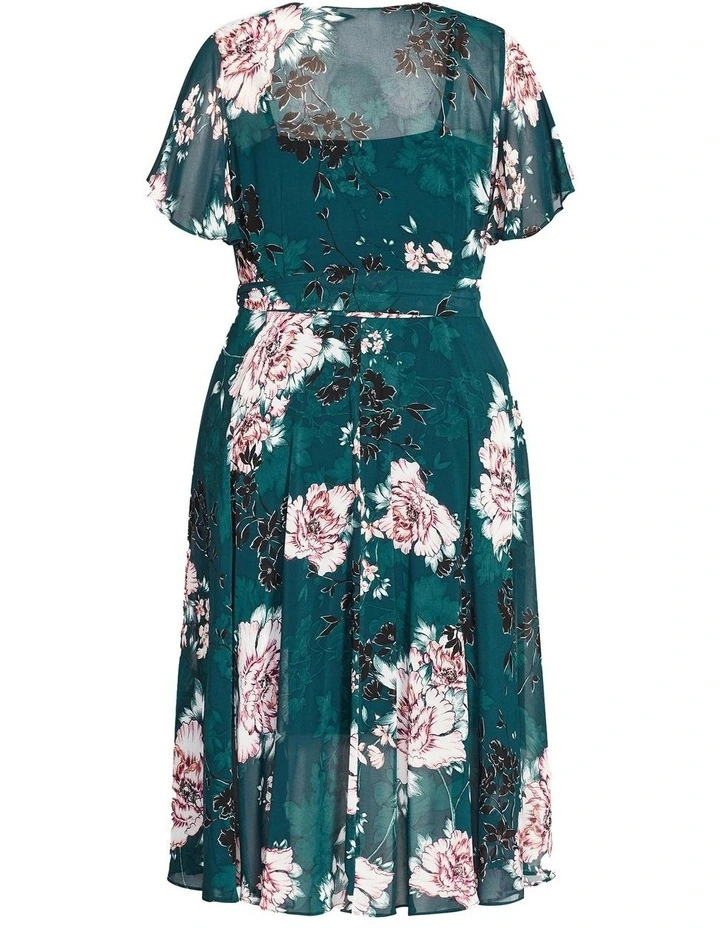 Blossom Short Sleeve Dress in Jade image 5