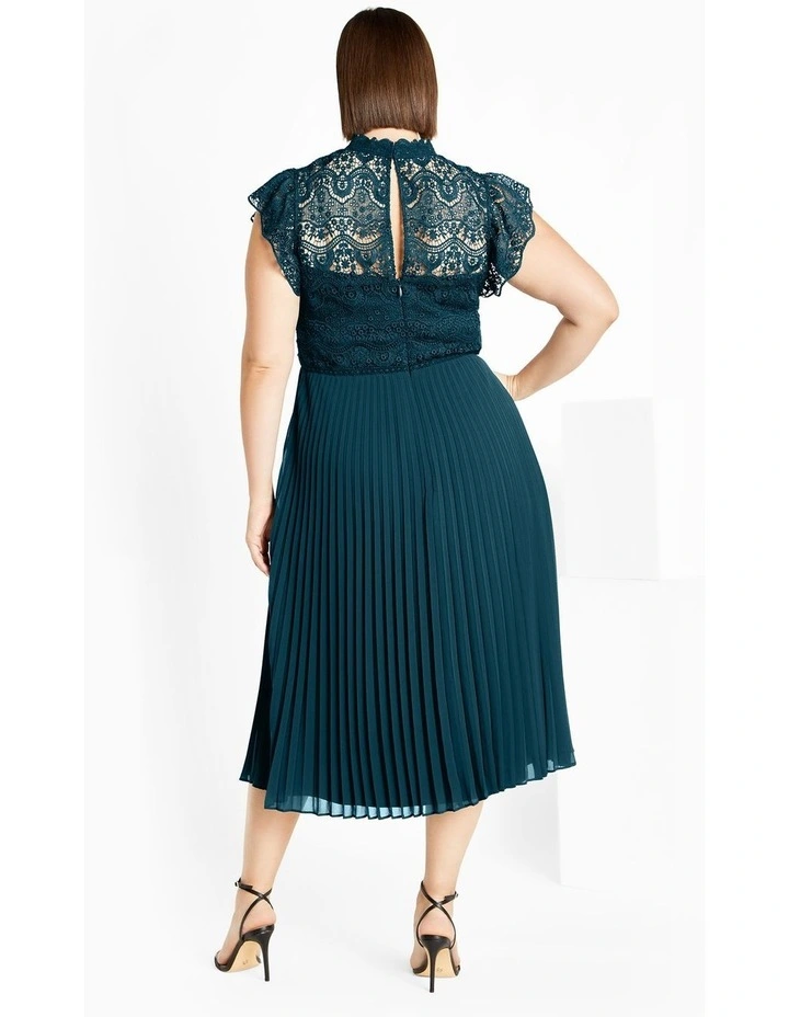 Livia Midi Dress in Peacock image 2