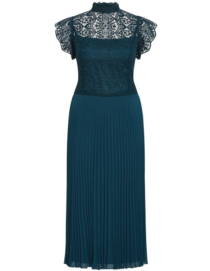 Livia Midi Dress in Peacock image 3