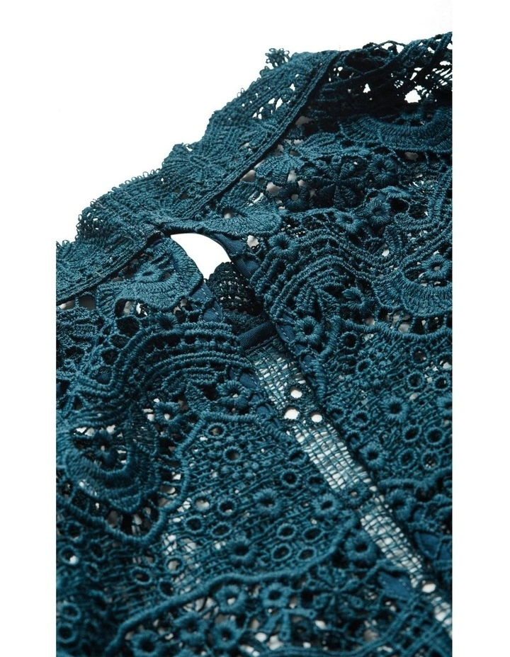 Livia Midi Dress in Peacock image 7