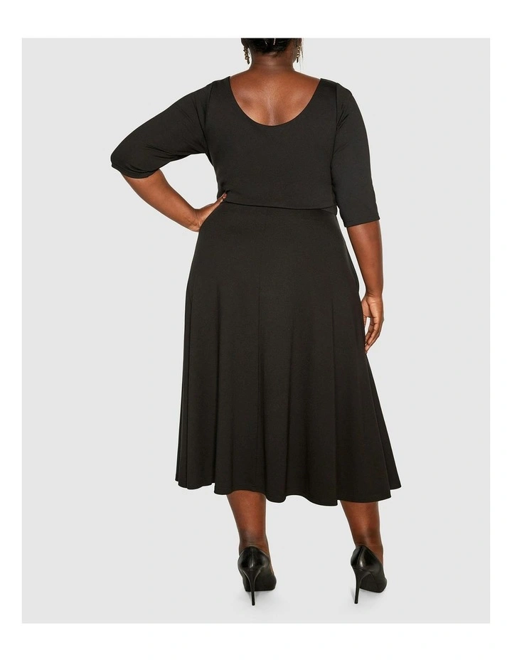 Cute Girl Elbow Sleeve Dress in Black image 7