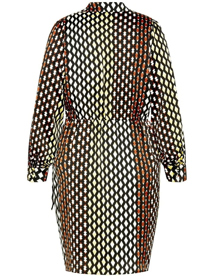 Genevieve Print Mini Dress in Black image 6