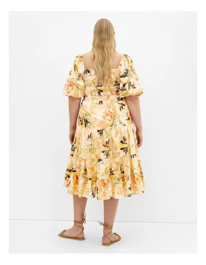Ariella Print Dress in Yellow image 2