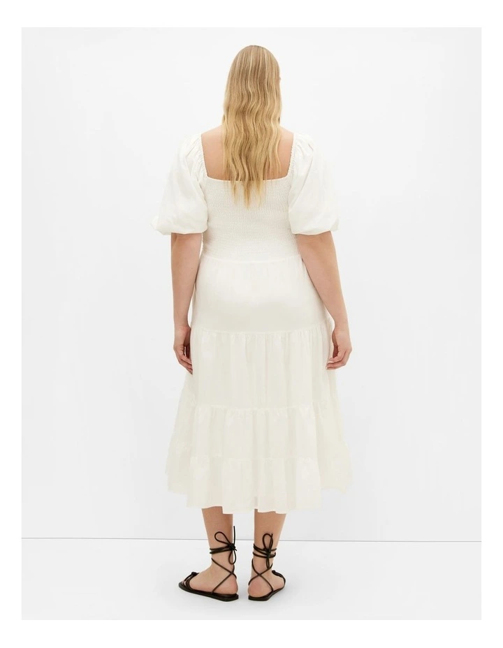 Ariella Midi Dress in White image 2