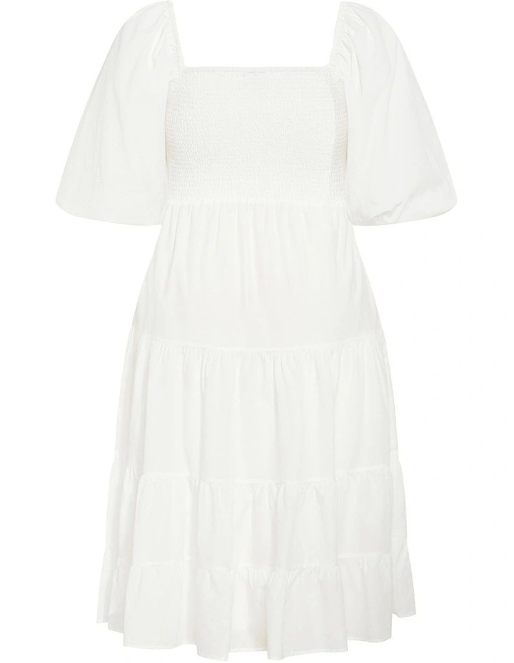 Ariella Midi Dress in White image 4