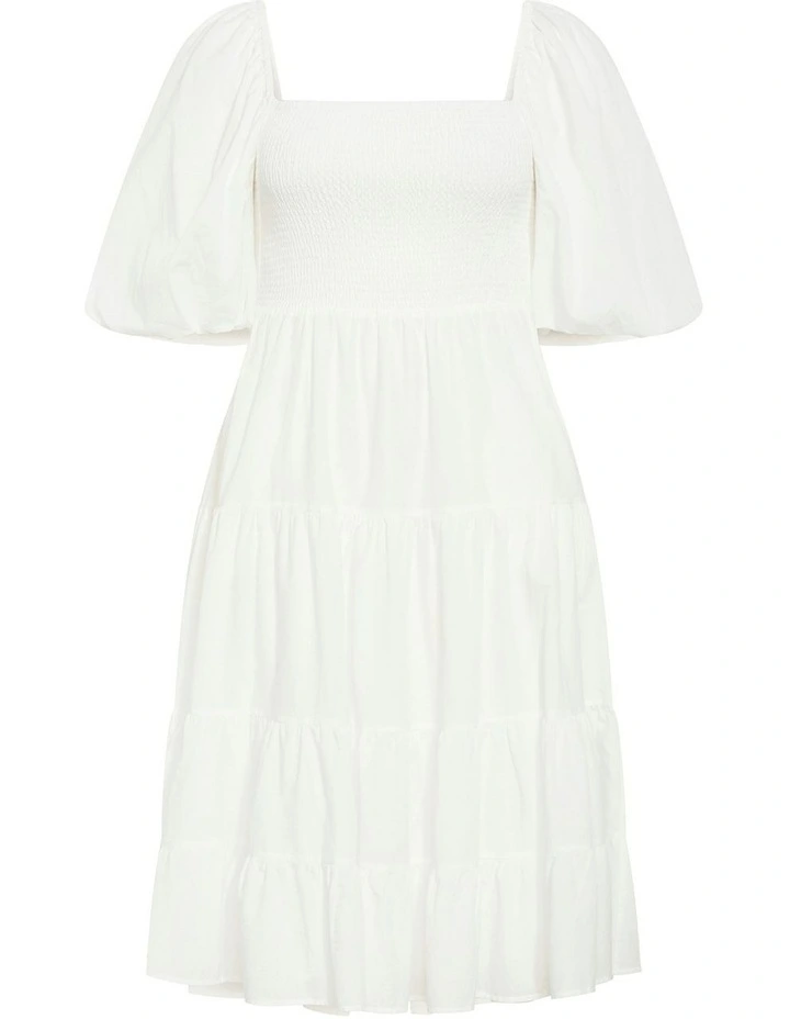 Ariella Midi Dress in White image 5