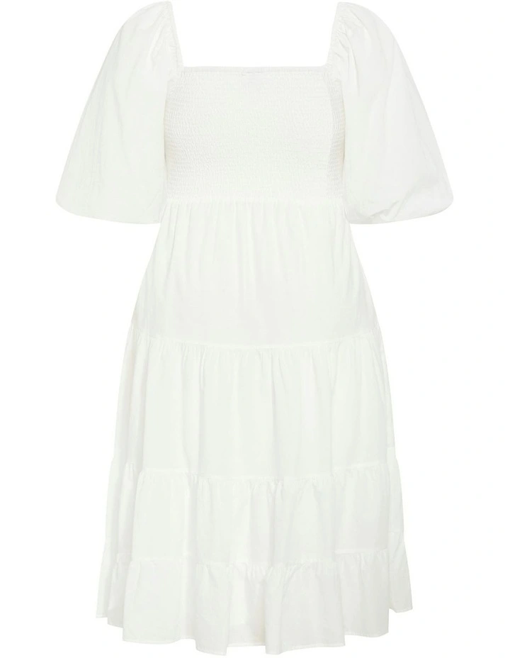 Ariella Midi Dress in White image 6