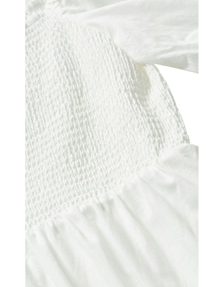 Ariella Midi Dress in White image 7