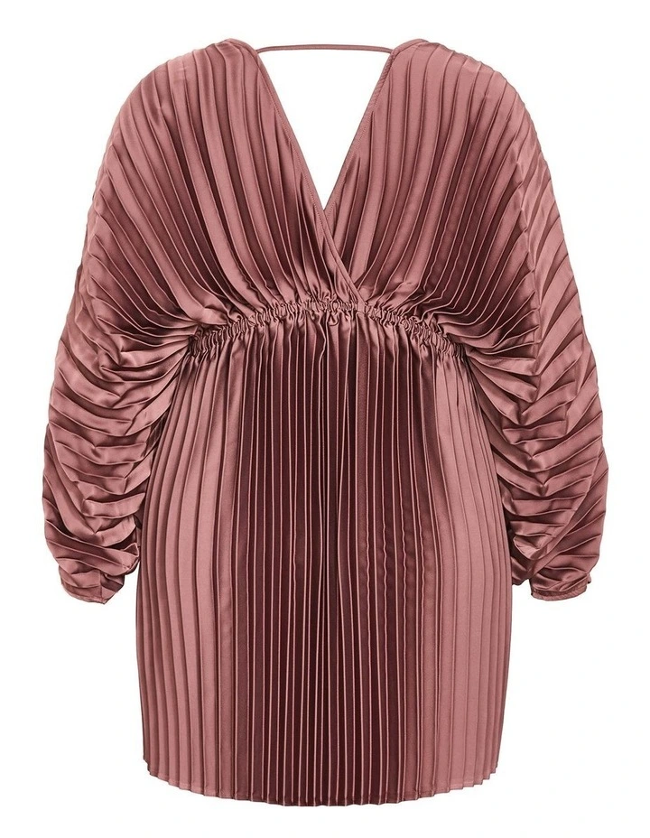 Chloe Pleat Dress in Pink Blush image 4