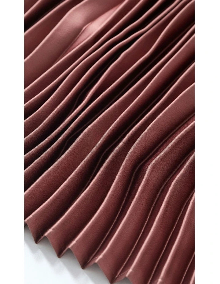 Chloe Pleat Dress in Pink Blush image 7