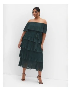 Night Garden Dress in Green Teal