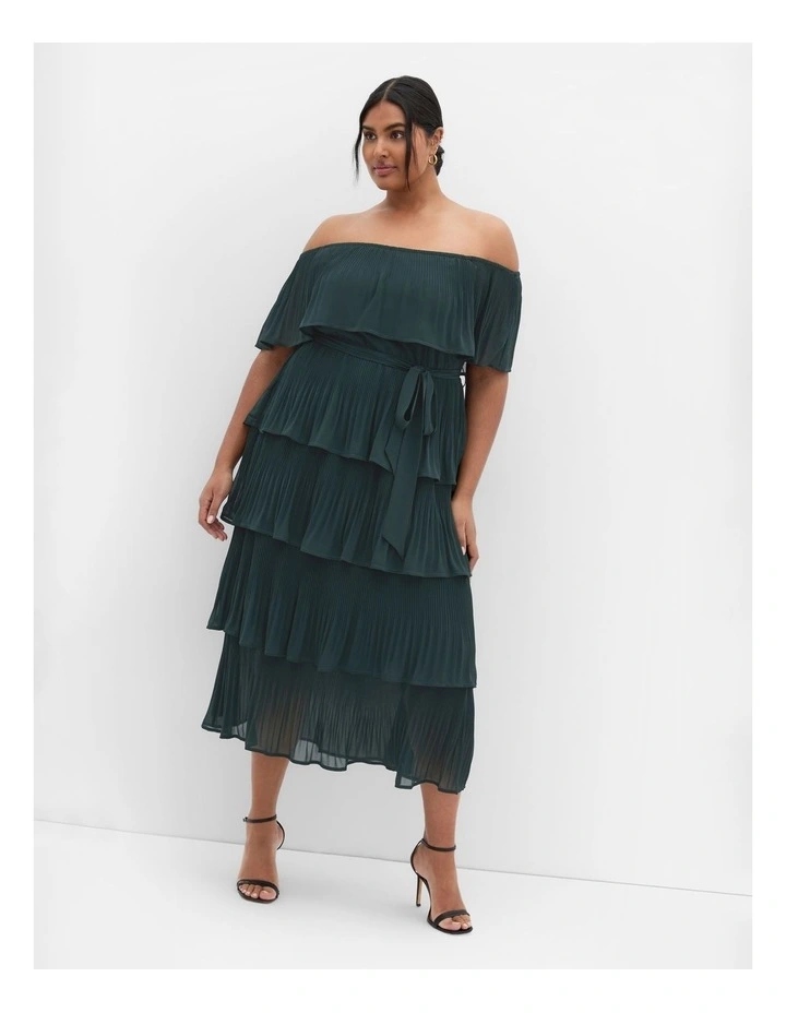 Night Garden Dress in Green Teal image 1