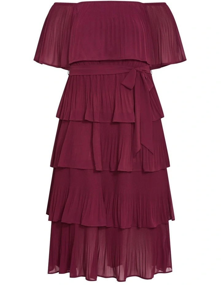Night Garden Dress in Red Burgundy image 3