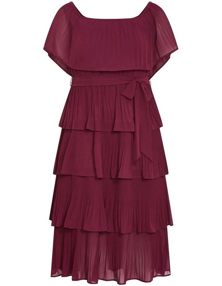 Night Garden Dress in Red Burgundy image 6