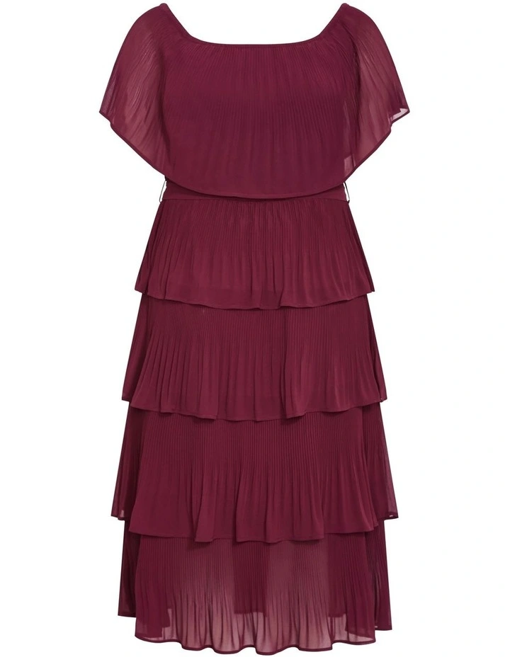 Night Garden Dress in Red Burgundy image 7