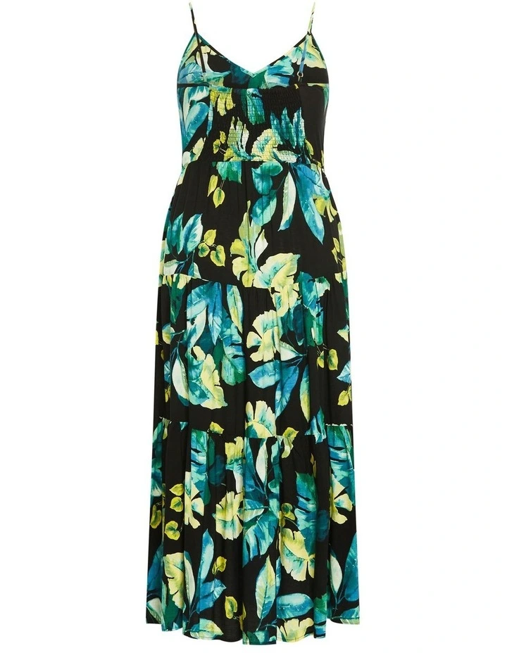 Oasis Print Maxi Dress in Black image 4