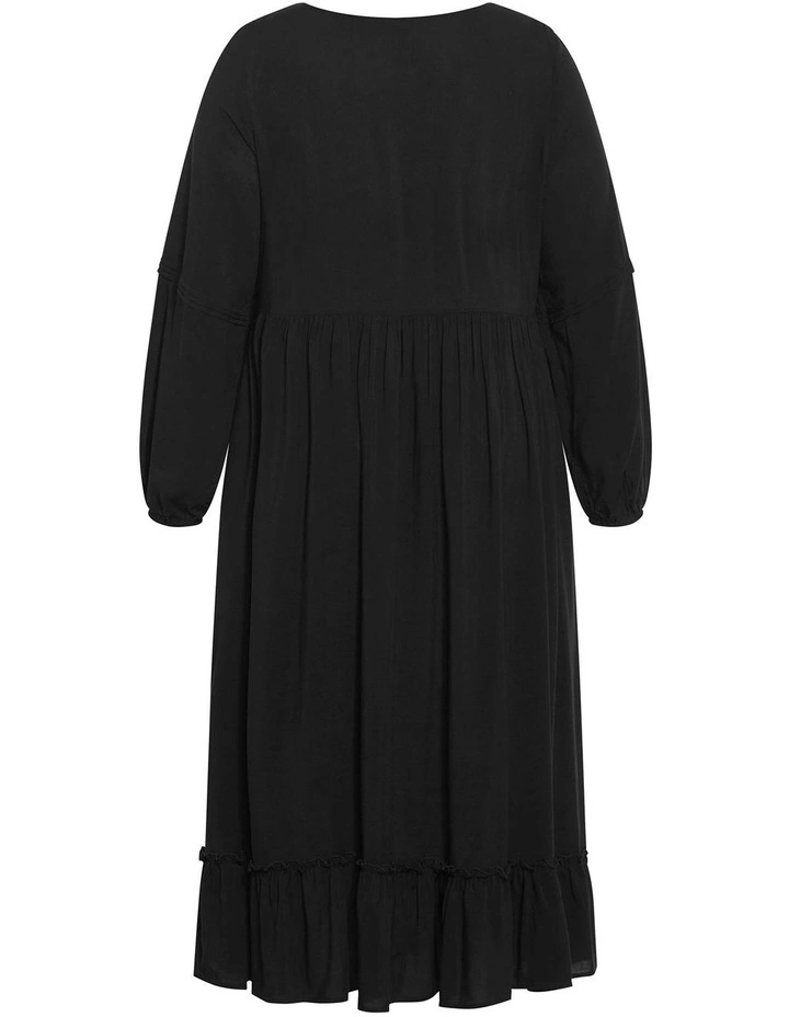Alena Ruffle Maxi Dress in Black image 4