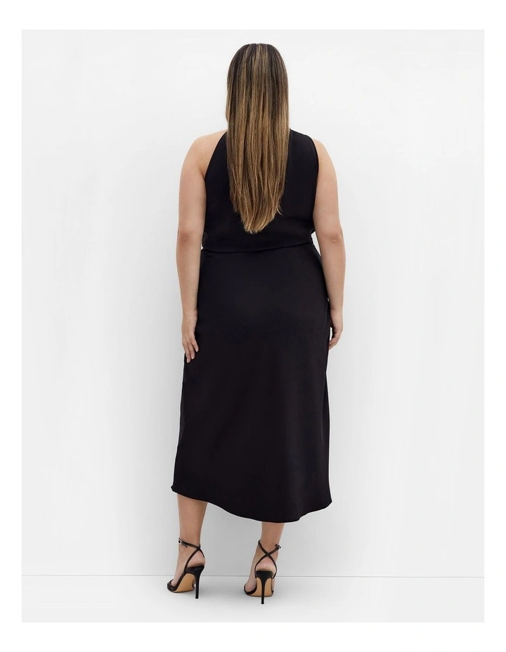 Limelight Halter Midi Dress in Black image 2