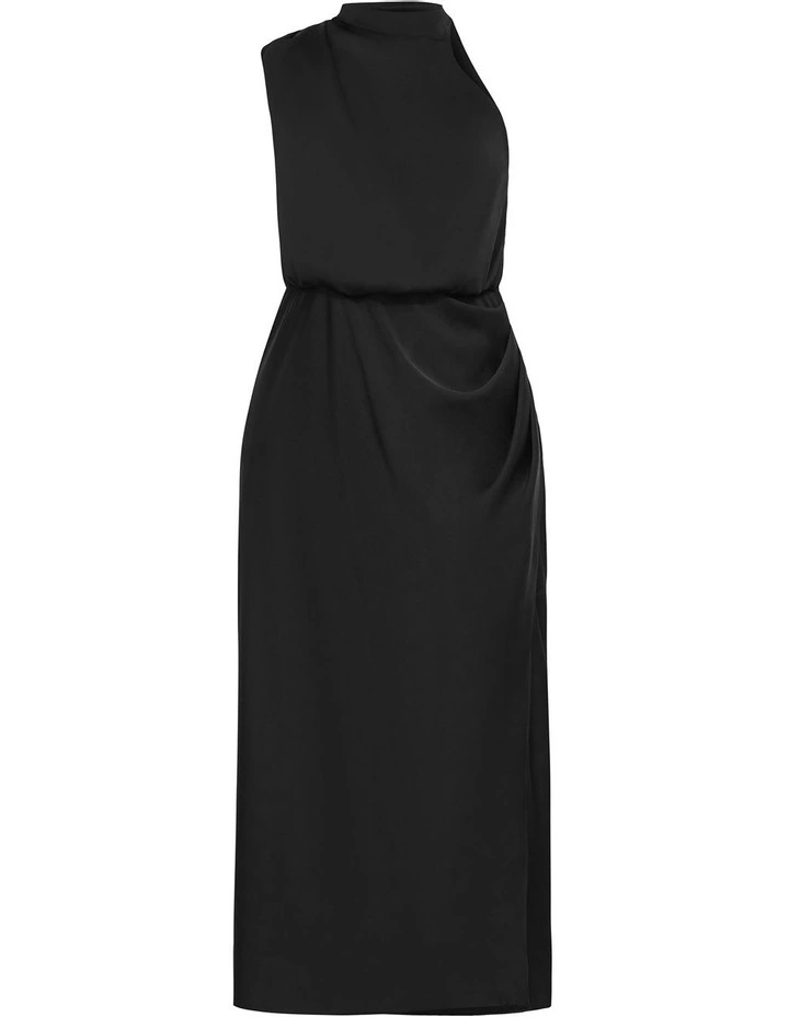 Limelight Halter Midi Dress in Black image 3