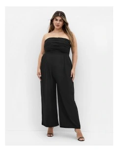Jessa Strapless Wide Leg Jumpsuit in Black