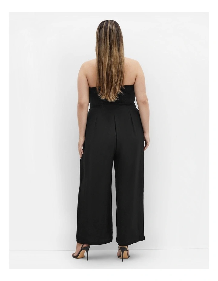 Jessa Strapless Wide Leg Jumpsuit in Black image 2