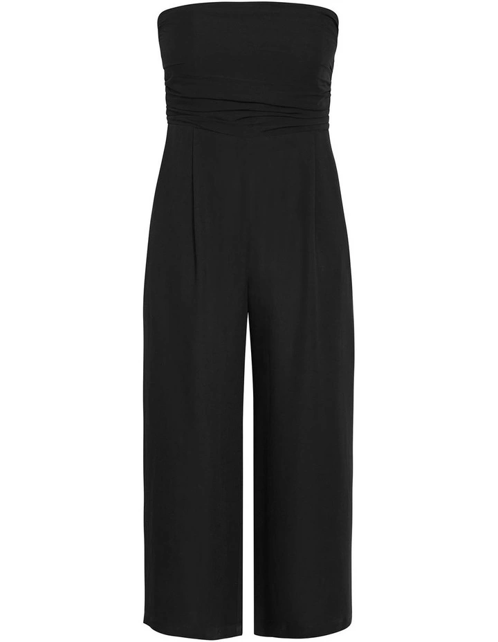 Jessa Strapless Wide Leg Jumpsuit in Black image 3