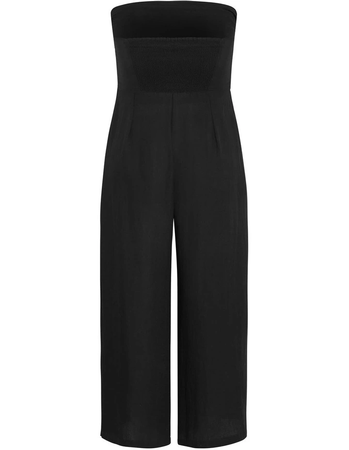 Jessa Strapless Wide Leg Jumpsuit in Black image 5