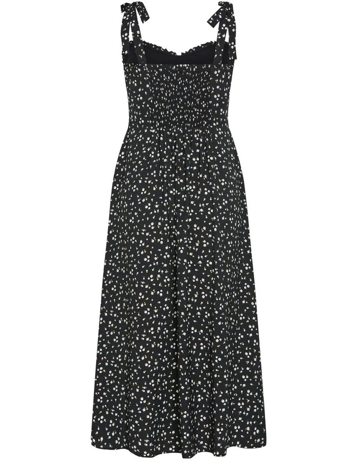 Penny Print Midi Dress in Black Print image 5
