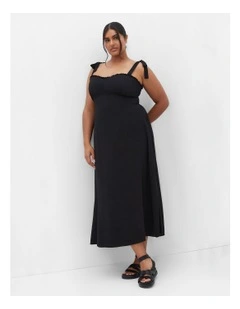 Penny Sleeveless Midi Dress in Black
