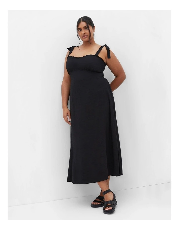 Penny Sleeveless Midi Dress in Black image 1