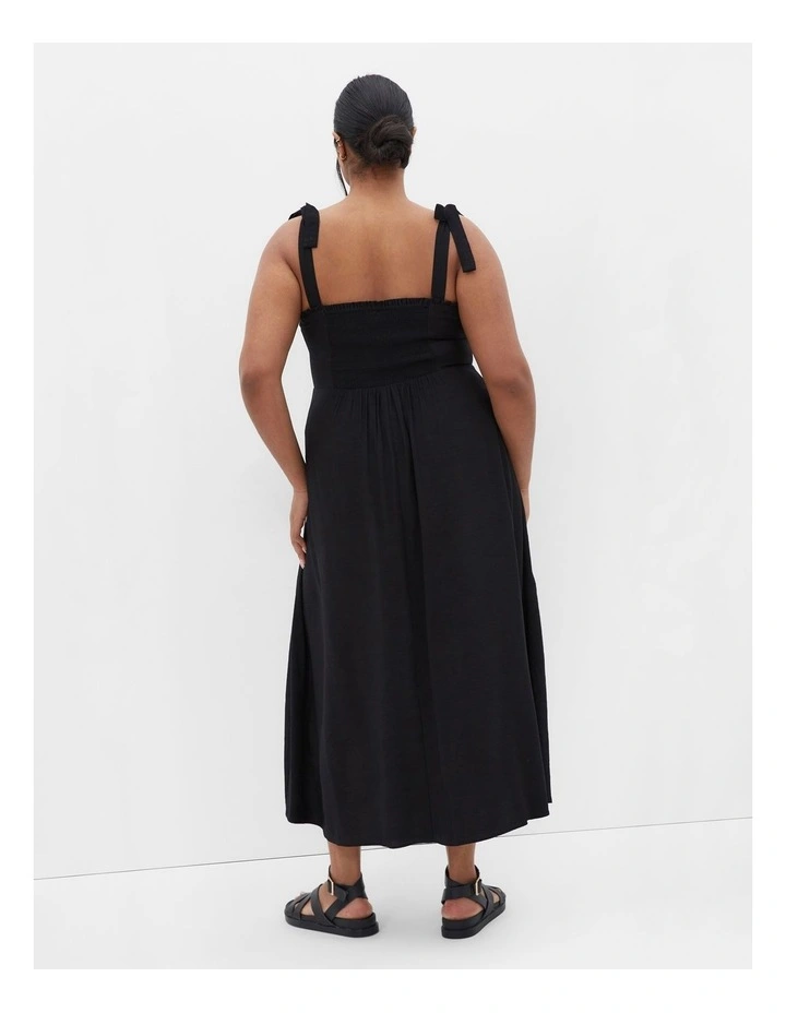 Penny Sleeveless Midi Dress in Black image 2
