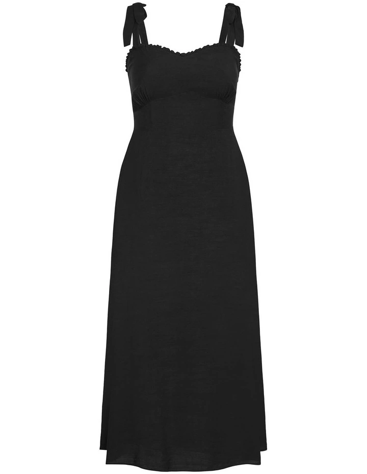 Penny Sleeveless Midi Dress in Black image 3