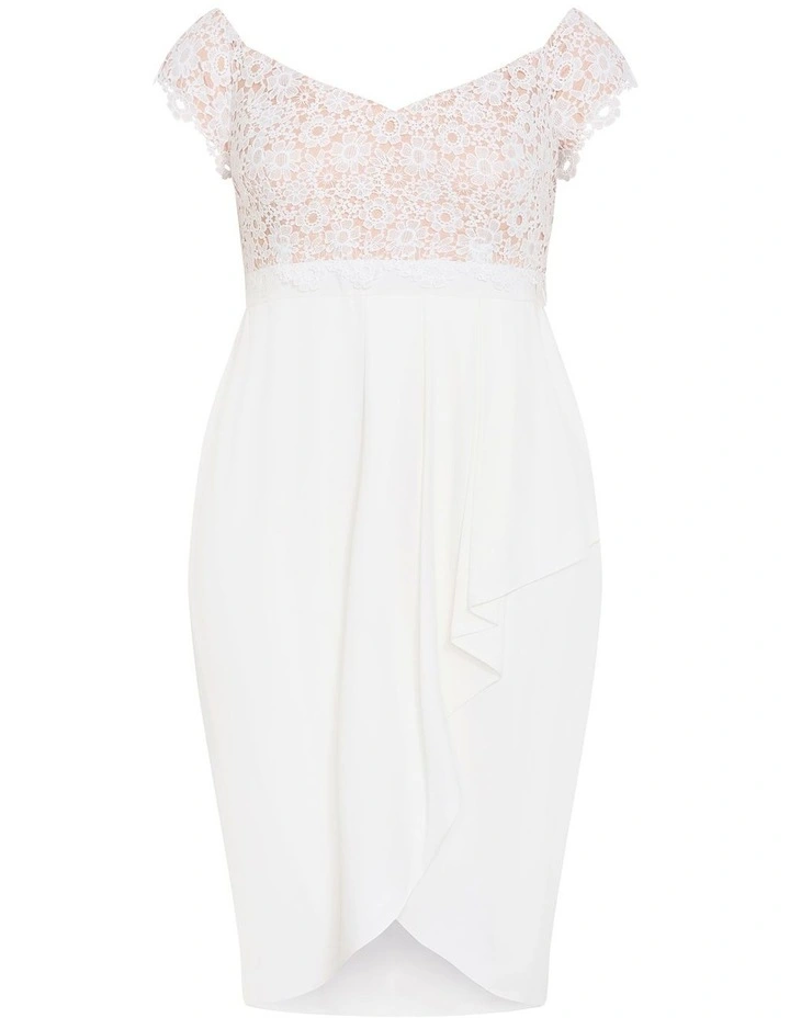 Lace Glamour Midi Dress in Ivory image 5