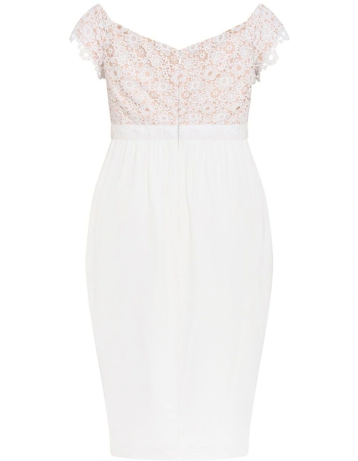 Lace Glamour Midi Dress in Ivory image 6