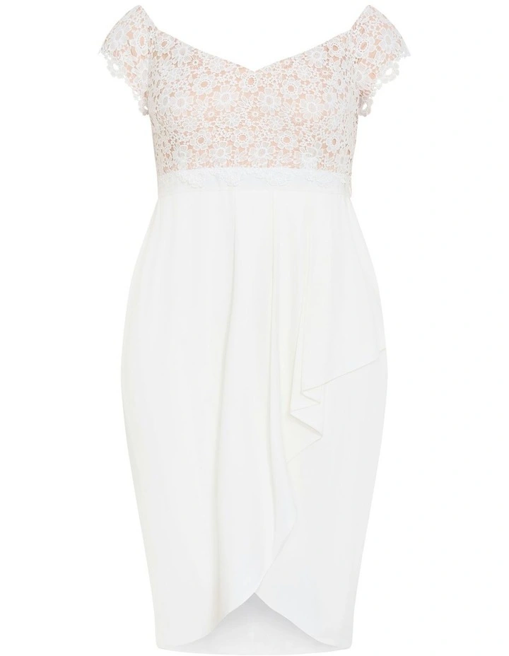 Lace Glamour Midi Dress in Ivory image 7