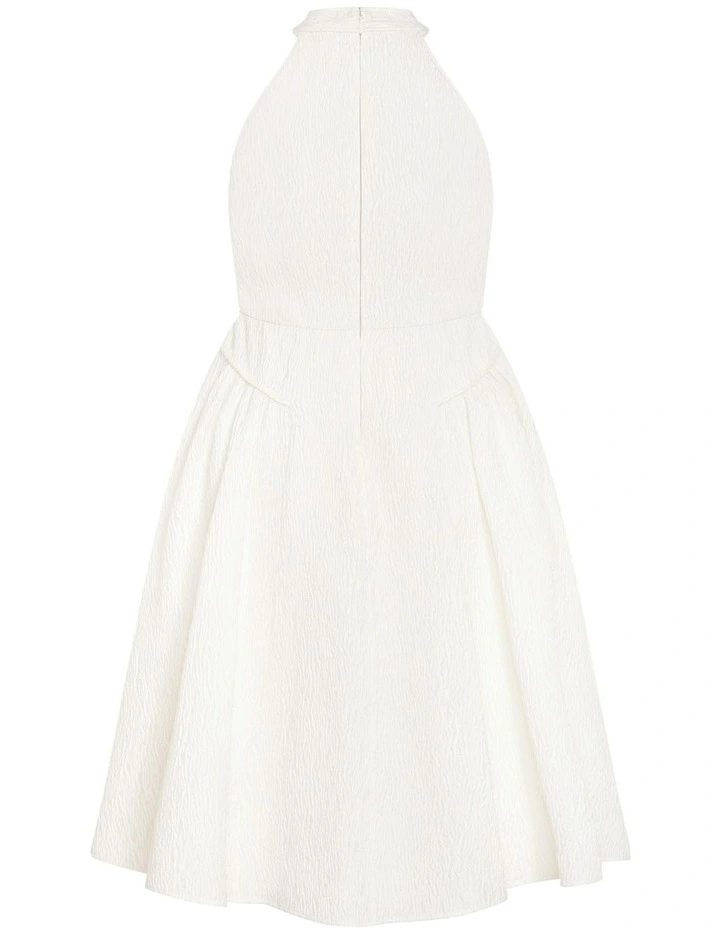Halter Jacquard Midi Dress in Ivory image 6