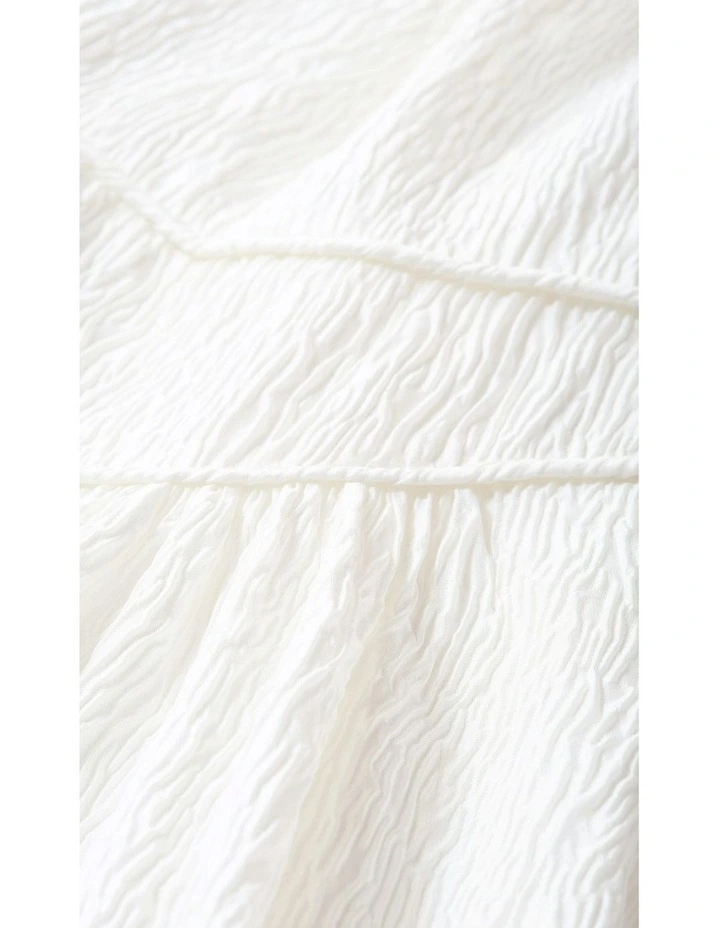 Halter Jacquard Midi Dress in Ivory image 7