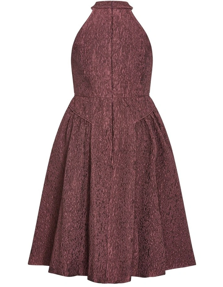 Halter Jacquard Midi Dress in Rose image 4
