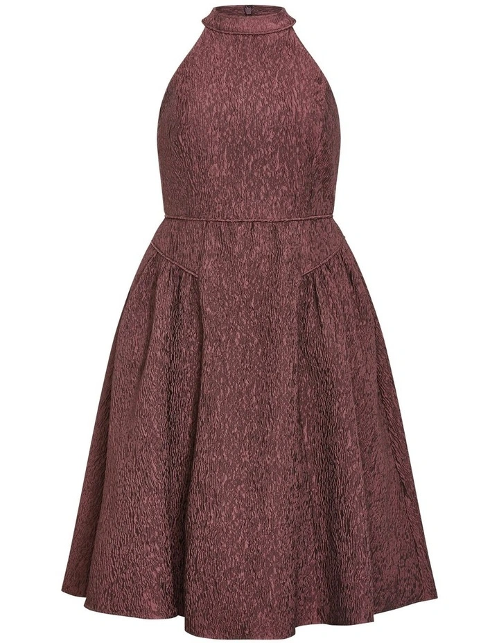 Halter Jacquard Midi Dress in Rose image 5