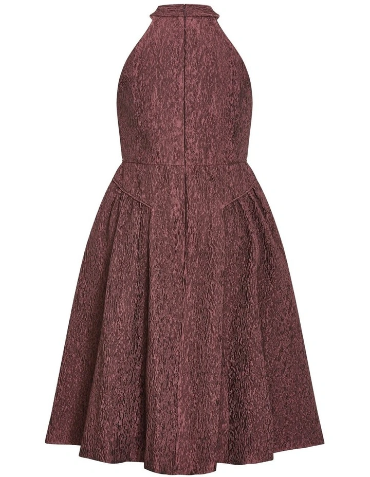 Halter Jacquard Midi Dress in Rose image 6