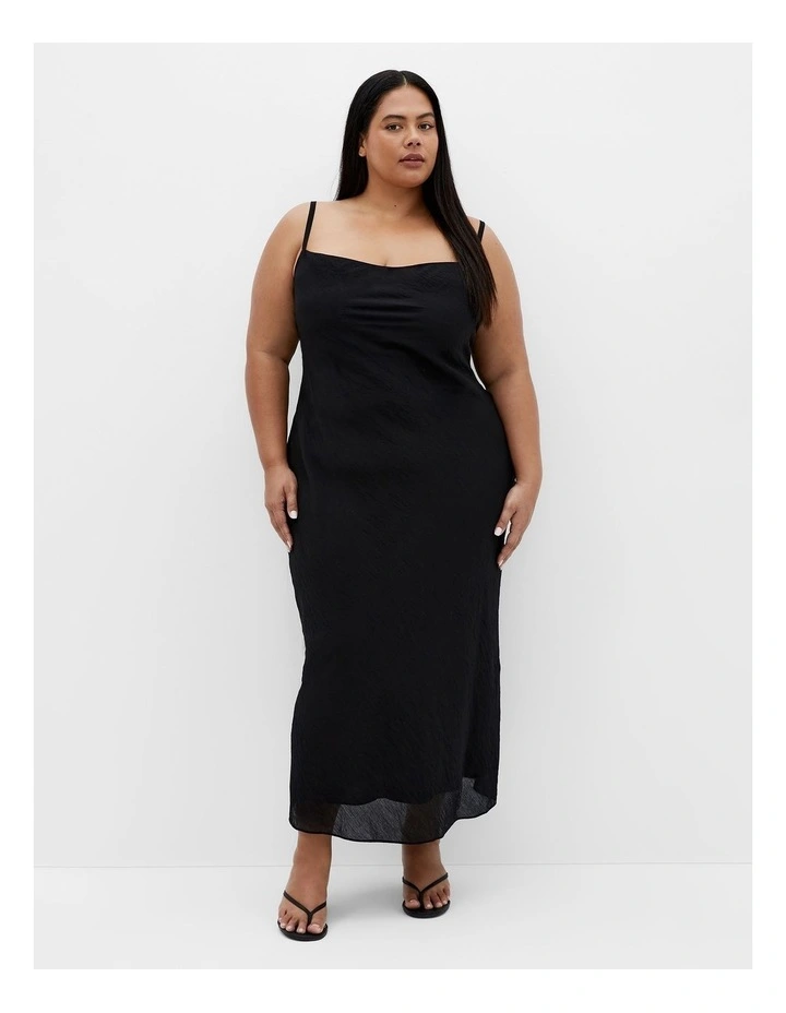 Kyra Slip Dress in Black image 1